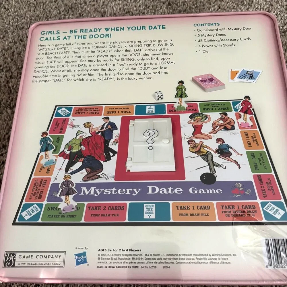 Mystery Date Game Nostalgia Edition Tin Complete Board Game Ages 8+ Hasbro
